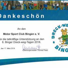 6. Dreck weg Tag - MSC Bingen e.V.