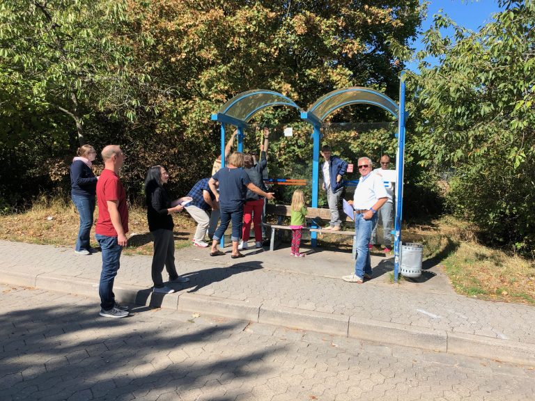 MSC BIngen Mäuseturm Klassik 2018 - Aufmaß eines Bushäuschens