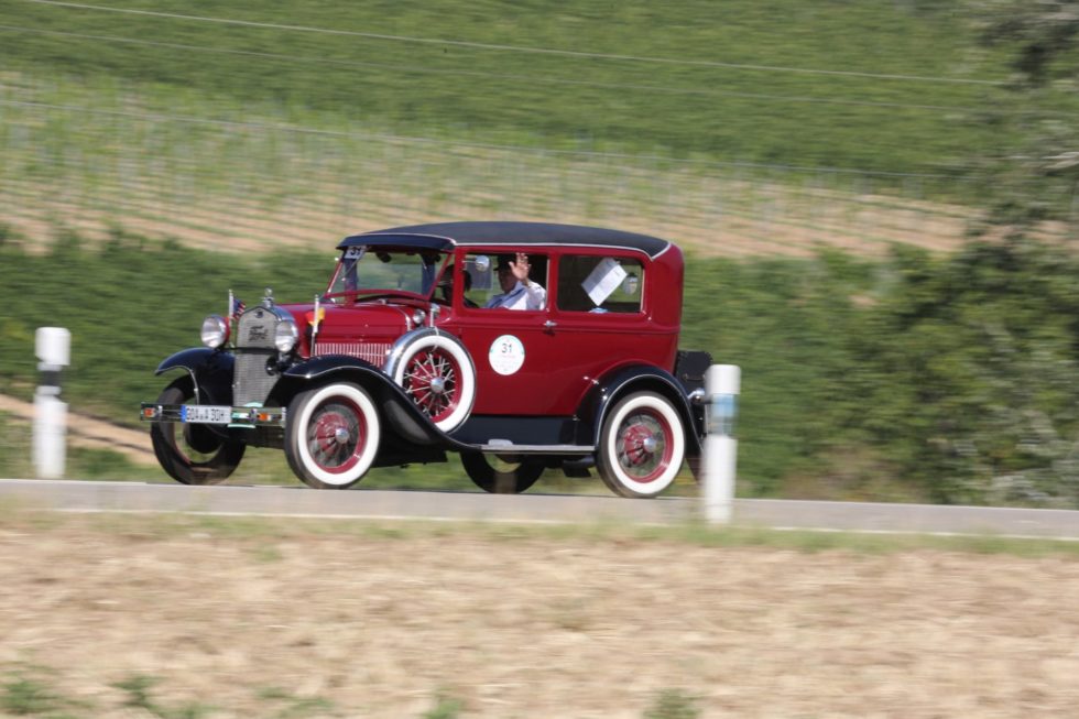 Karin & Norbert Jäkle im Ford Model A (1930) auf der Mainzer Automobil Classic 2019