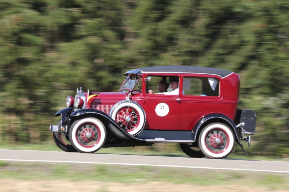 Karin & Norbert Jäkle im Ford Model A (1930) auf der Mainzer Automobil Classic 2019