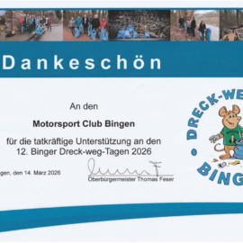 Urkunde 2026 - Dreck-Weg-Tag