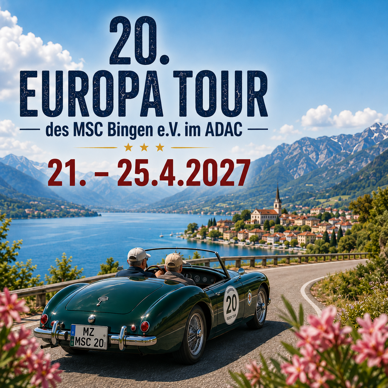 20. Europa Tour des MSC Bingen e.V: im ADAC - zum 70. Jubiläum des MSC Bingen! (AI Generated Image)