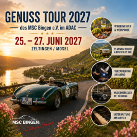 Genuss Tour 2027 des MSC Bingen e.V. im ADAC (AI Generated Image)